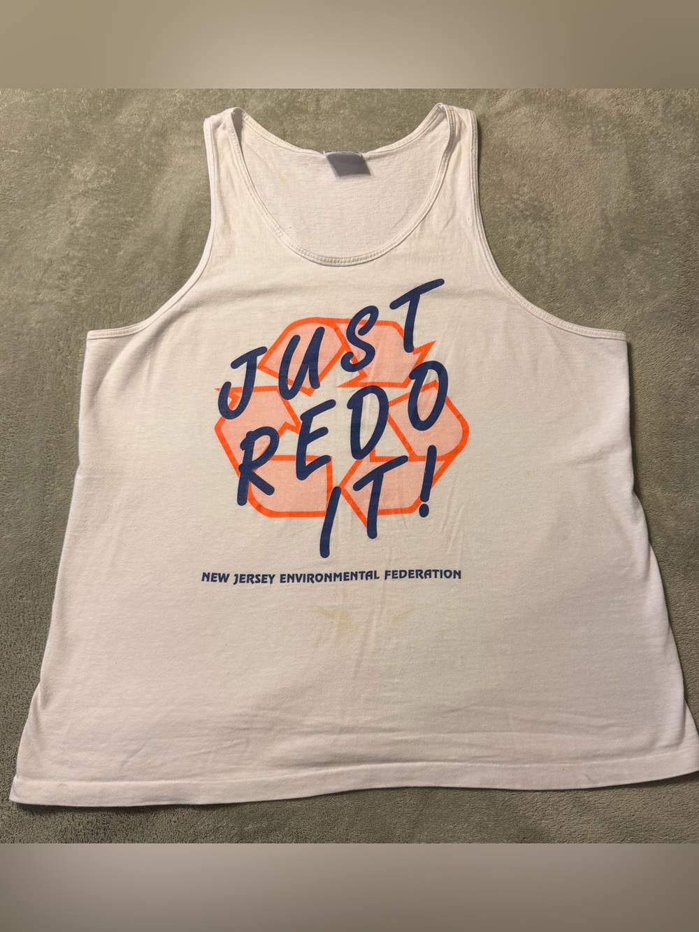 Vintage 90’s Recycling Tank Top New Jersey Environmental Federation L Made In US